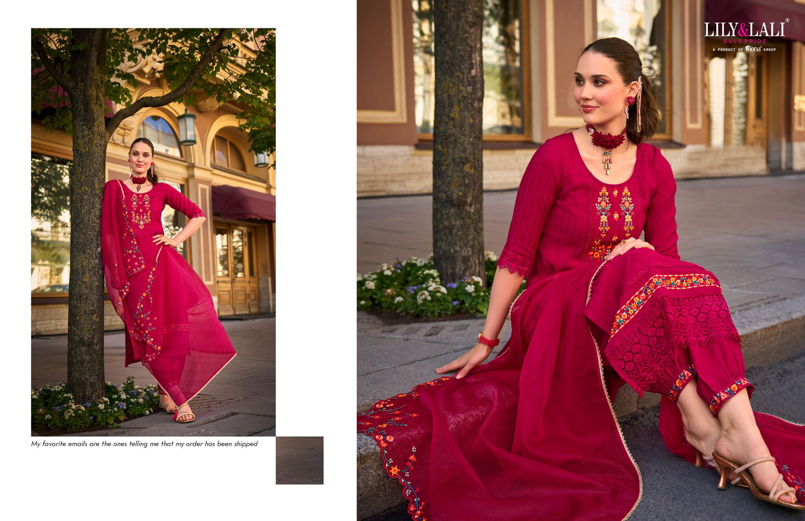 Mehwish By Lily And Lali Jacquard Silk Embroidery Kurti With Bottom Dupatta Wholesale Online